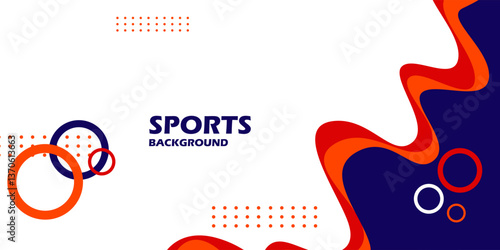 National sports day celebration design featuring illustrations of basketball, soccer, volleyball, and tennis athletes on a sporty background. Can be used for banners, web, etc. Sports day concept