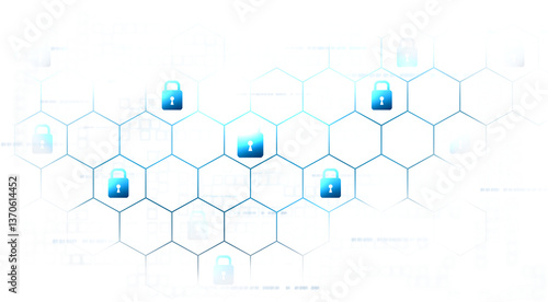 Cyber Data Png.Cyber security internet and networking.Padlock icons on binary code backgroundData protection privacy concept.	
