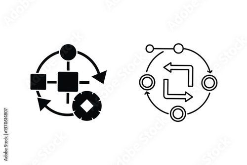 Process Flowcharts Diagrams, Systems, Workflow, Cycle, Business, Design, Management, Optimization, S