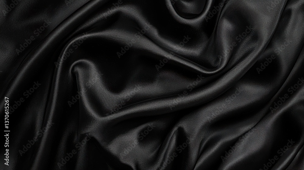 Fototapeta premium black fabric texture, dark cloth banner.