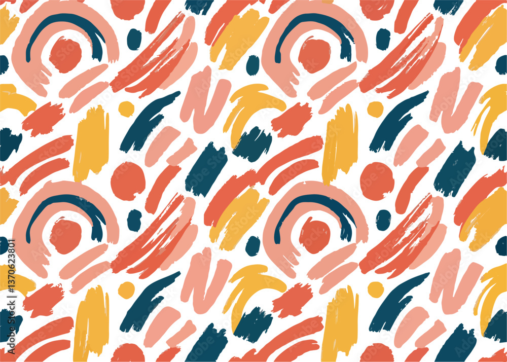 seamless pattern that mimics hand-painted brushstrokes, splashes, and abstract paint textures in a vibrant or monochrome palette for artsy statement pieces. women's clothing seamless pattern that mimics hand-painted brushstrokes, splashes, and abstract paint textures in a vibrant or monochrome palette for artsy statement pieces. women's clothing
