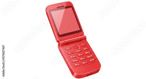 Isolated Flip red phone