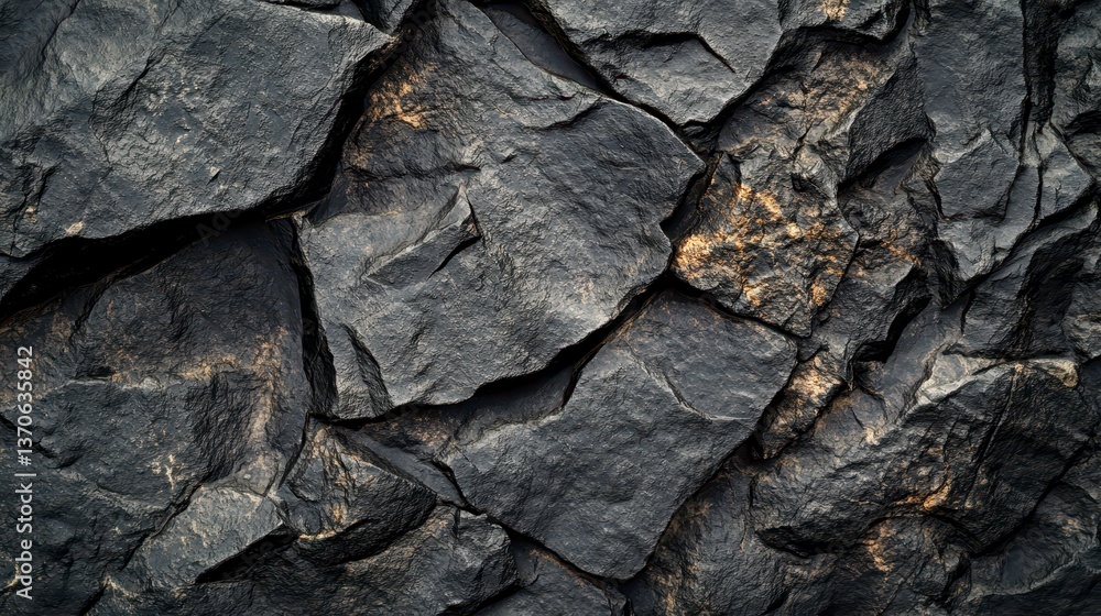 Rugged Rock Surface: A close-up of a weathered, dark-colored rock formation, showcasing the raw, textured beauty of nature, with each fracture telling a story of time and geological processes. Rugged Rock Surface: A close-up of a weathered, dark-colored rock formation, showcasing the raw, textured beauty of nature, with each fracture telling a story of time and geological processes.