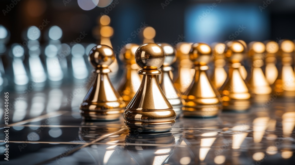 Leader, business strategy and planning concept, Gold Chess king figure on Chessboard and surrounded by a number of fallen silver chess pieces against opponent or enemy. Conflict, tactic, politic. Leader, business strategy and planning concept, Gold Chess king figure on Chessboard and surrounded by a number of fallen silver chess pieces against opponent or enemy. Conflict, tactic, politic.