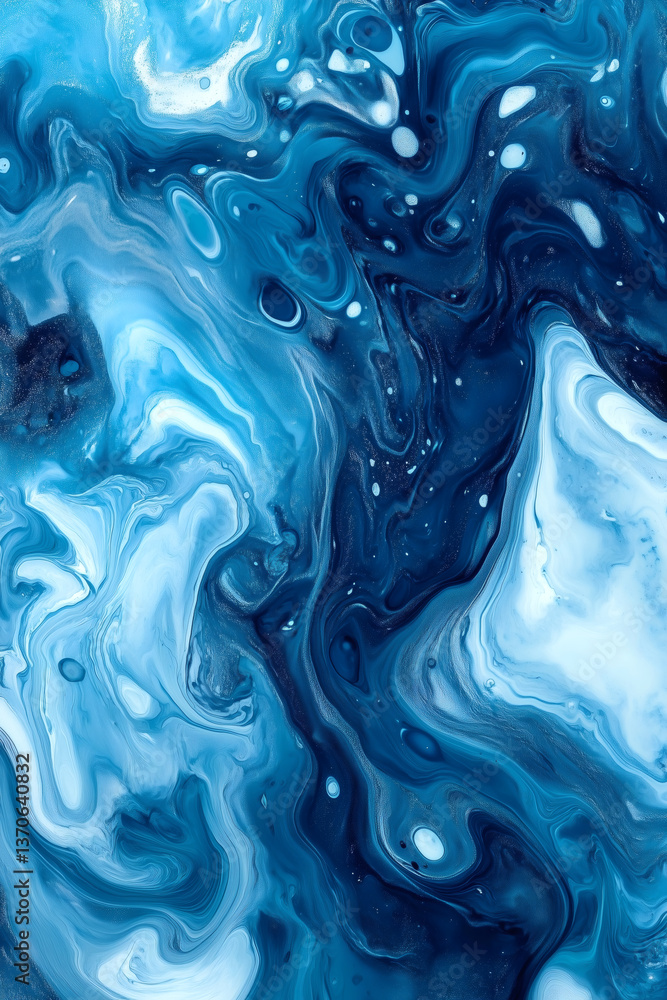 Blue Abstract Fluid Art Blue Abstract Fluid Art