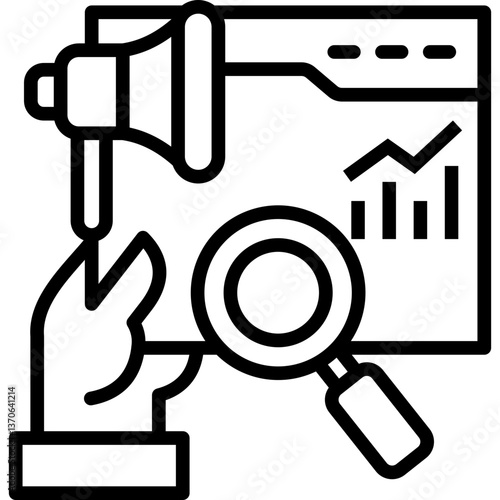 Ad Analytics line icon