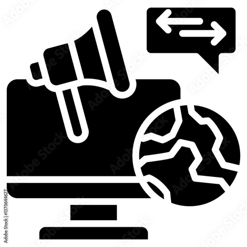 Online Advertising glyph icon