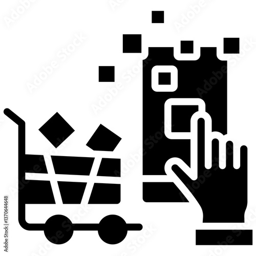 Pay-Per-Click glyph icon