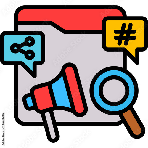 Search Ads lineal color icon