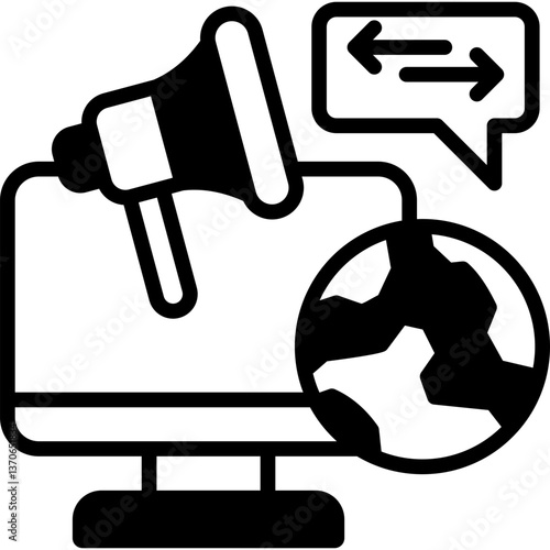 Online Advertising mixed icon