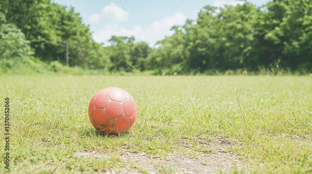 Forgotten Playground, an abandoned soccer field with a deflated ball, overgrown grass creating a storytelling atmosphere, evoking nostalgia and the passage of time. Forgotten Playground, an abandoned soccer field with a deflated ball, overgrown grass creating a storytelling atmosphere, evoking nostalgia and the passage of time.