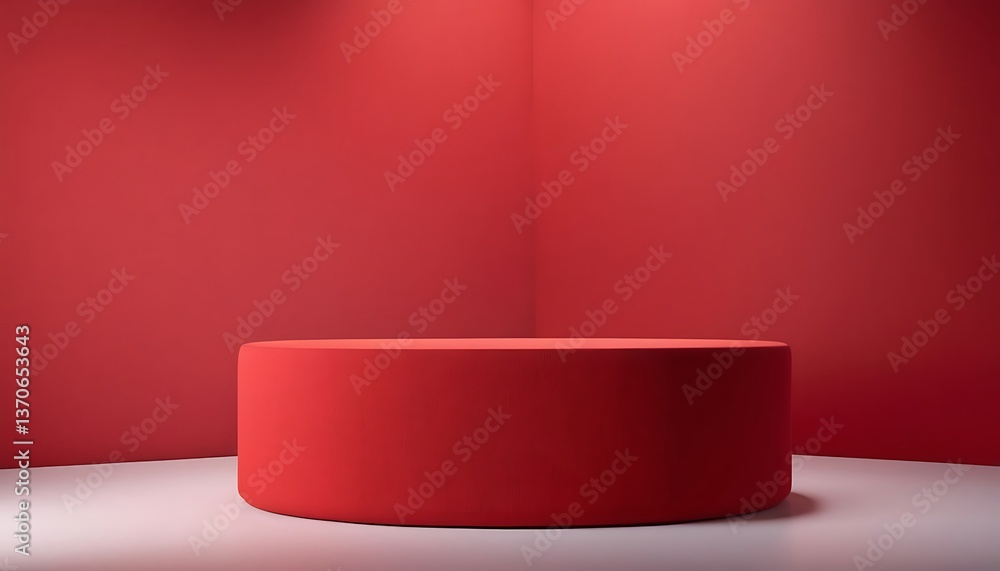 Red fabric and product background stand or podium pedestal on advertising display with blank backdrops. 3D rendering.cosmetic, luxury, exhibition, empty, tablecloth, template, decoration, 9 Red fabric and product background stand or podium pedestal on advertising display with blank backdrops. 3D rendering.cosmetic, luxury, exhibition, empty, tablecloth, template, decoration, 9