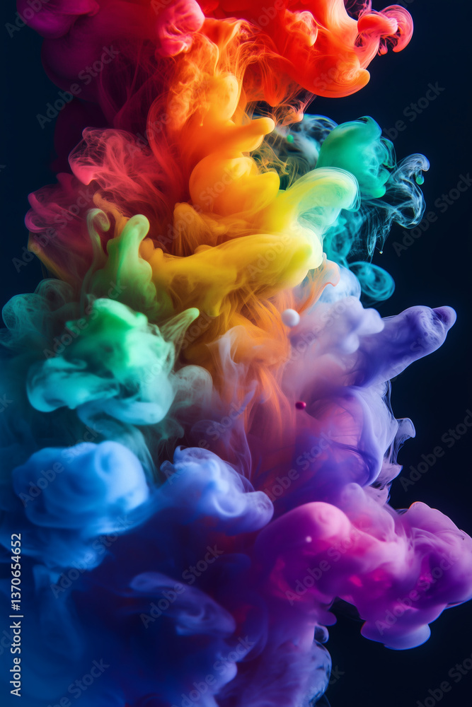 Obraz premium Colorful Smoke Swirls