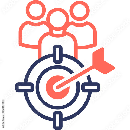 Free Download Audience Targeting mixed color icon - GFXLoad