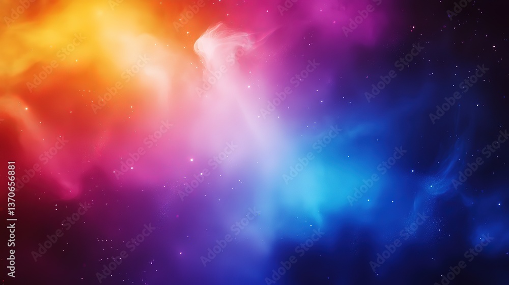Obraz premium minimal gradient background rainbow shimmering light glowing background