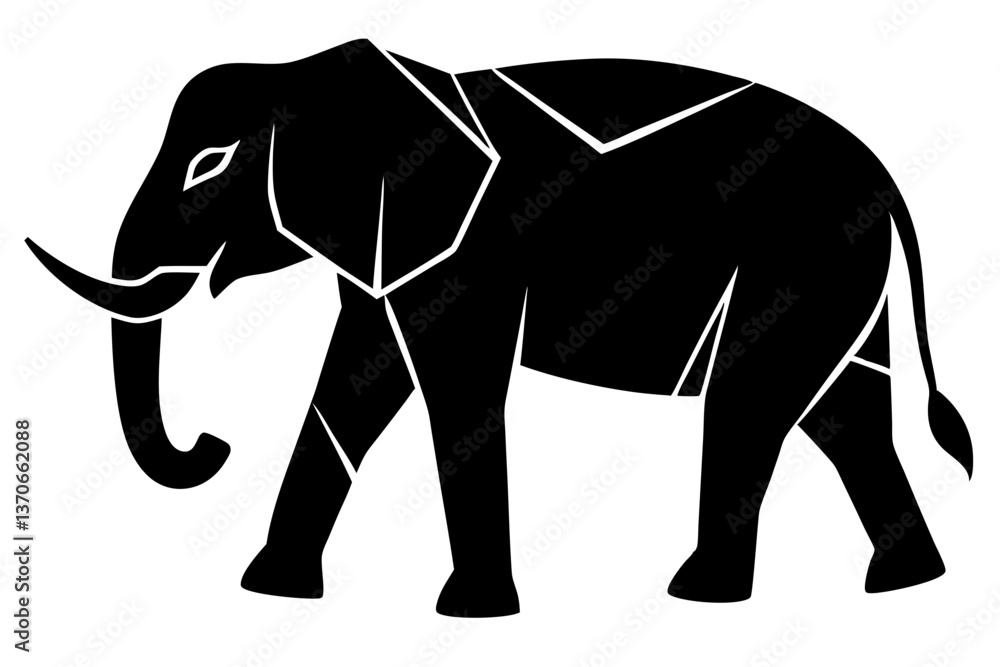 Obraz premium elephant silhouette vector