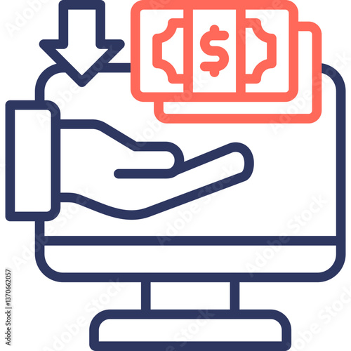 Sponsored Content line color icon