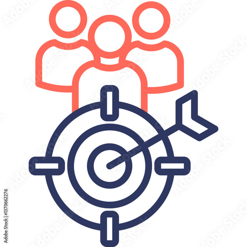 Free Download Audience Targeting line color icon - GFXLoad