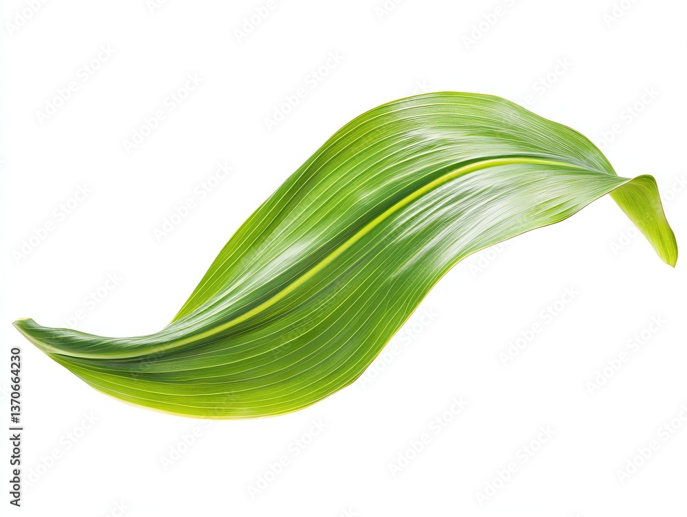 Isolated Green Corn Leaf on White Background Fresh and Natural Isolated Green Corn Leaf on White Background Fresh and Natural