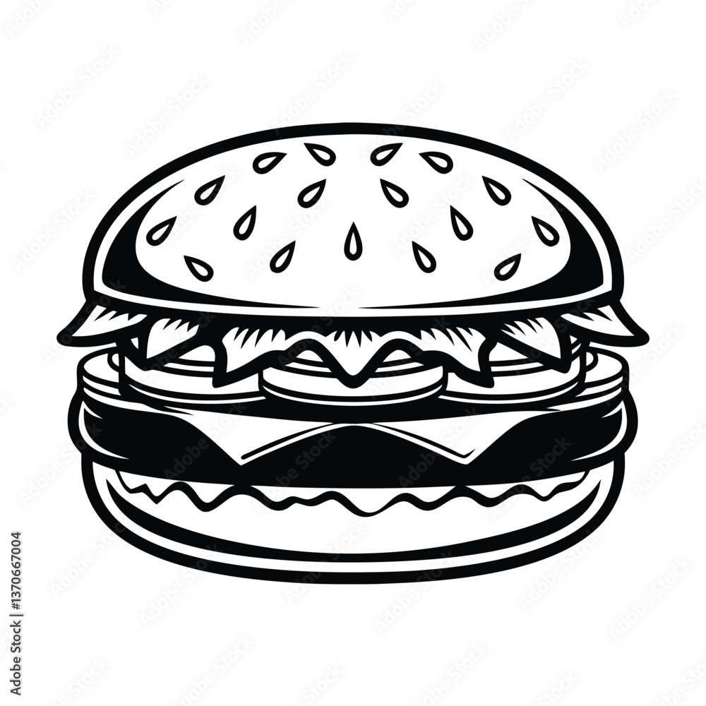 Hamburger on a white background Hamburger on a white background