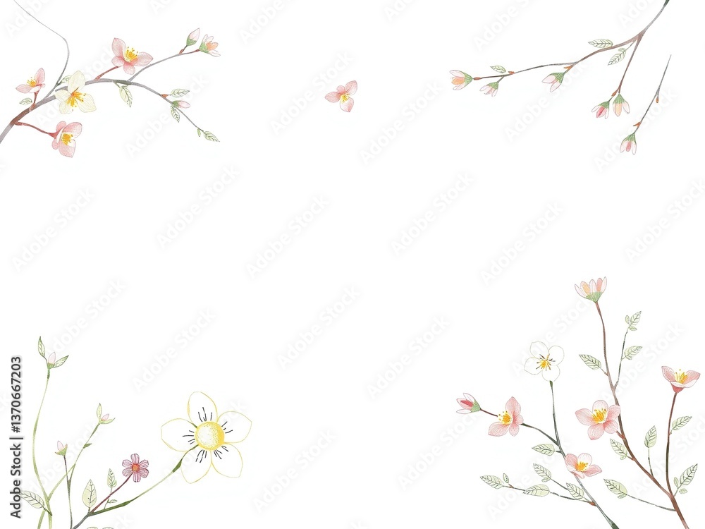 Fototapeta premium Fresh Spring Drawings - Creative Design Inspiration