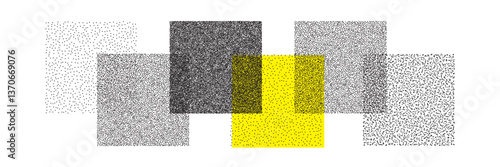 Obraz na płótnie Dot halftone square gradient. Half tone texture background, stipple dot pattern, spot fade effect w salonie
