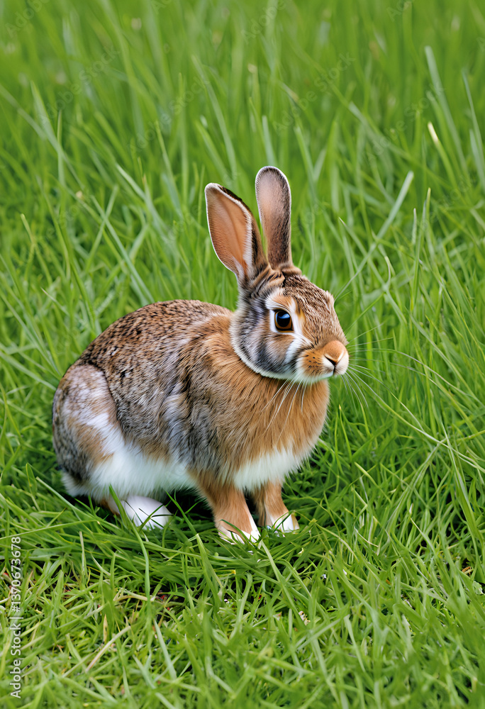 easter rabbit in the grass easter rabbit in the grass