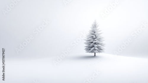 Snowy Minimalist Tree