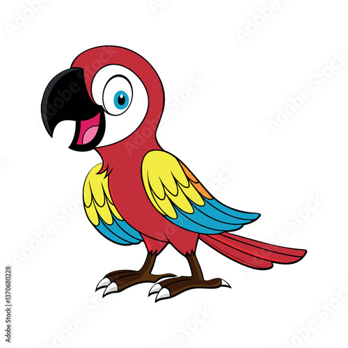 Parrot on a white background