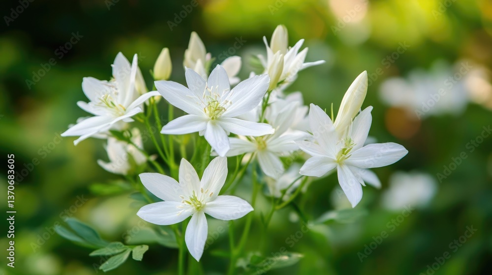 Beautiful white flowers with blurred bokeh background Beautiful white flowers with blurred bokeh background
