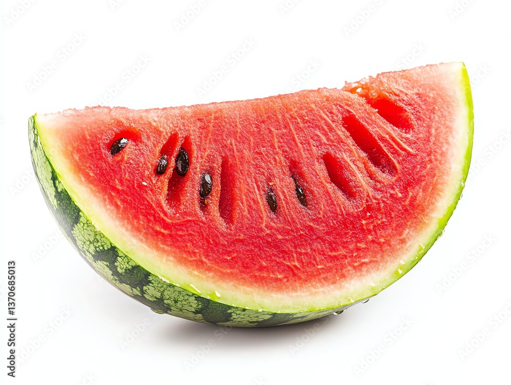 Watermelon Slice Isolated on White Background Fresh and Juicy Fruit Watermelon Slice Isolated on White Background Fresh and Juicy Fruit