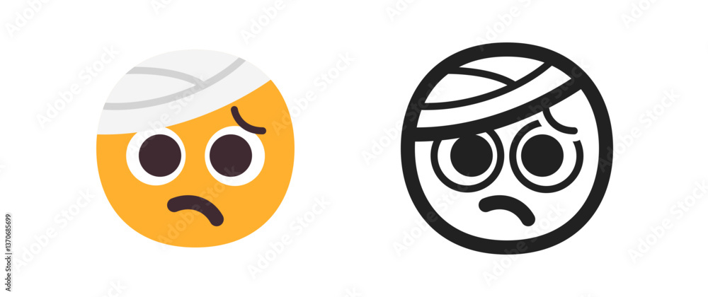 Obraz premium Face with Head-Bandage 