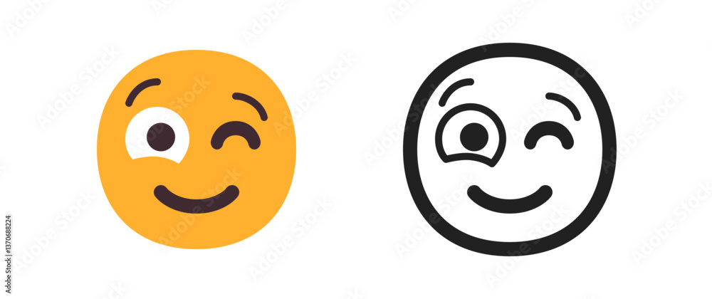 Fototapeta premium Winking Face 