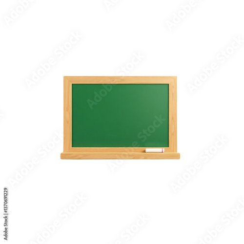 3D Chalkboard Back to School Illustration with transparent background