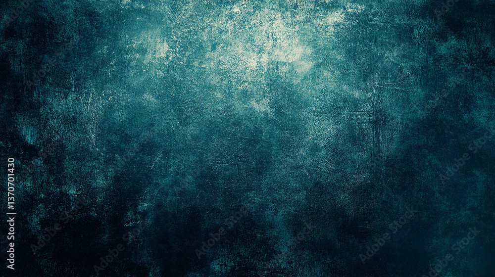 Fototapeta premium Abstract dark blue and teal textured background with mottled and distressed surface effect design