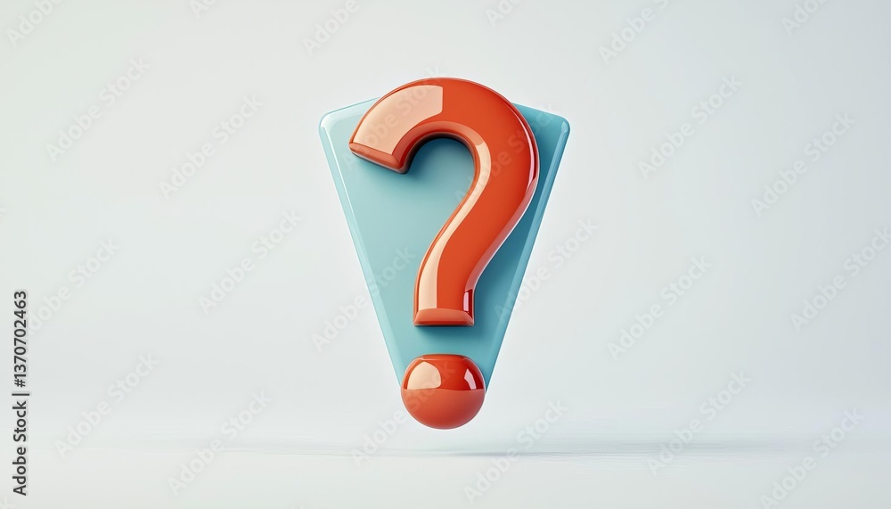 A colorful 3D question mark symbolizing curiosity and inquiry. A colorful 3D question mark symbolizing curiosity and inquiry.