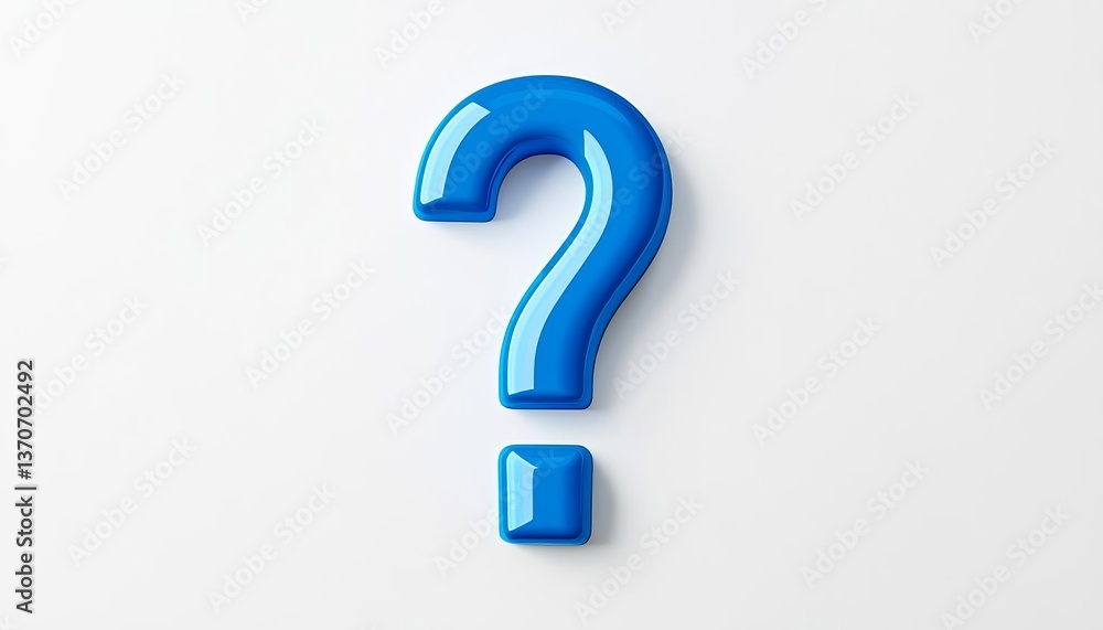 A vibrant blue question mark symbolizing inquiry and curiosity in modern business. A vibrant blue question mark symbolizing inquiry and curiosity in modern business.