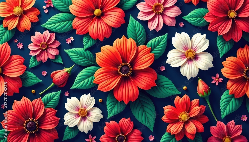 Intricate floral pattern, vibrant hues, repeating seamlessly , image, pattern, seamless Intricate floral pattern, vibrant hues, repeating seamlessly , image, pattern, seamless