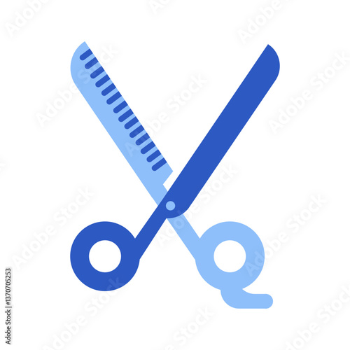 barbershop hair thinning shears icon	