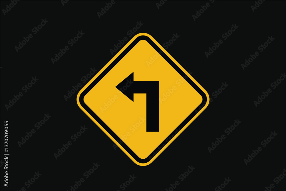 Sign There is a Sharp Bend to the Left
Sign There is a Sharp Bend to the Left