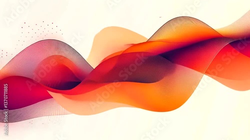 Abstract wave design in vibrant colors flowing across a soft background, evoking motion