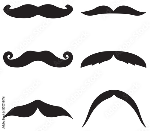 set of mustaches. set of mustache vector