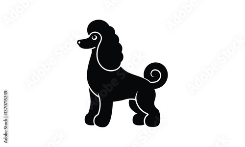 Elegant Poodle Silhouette Standing Profile