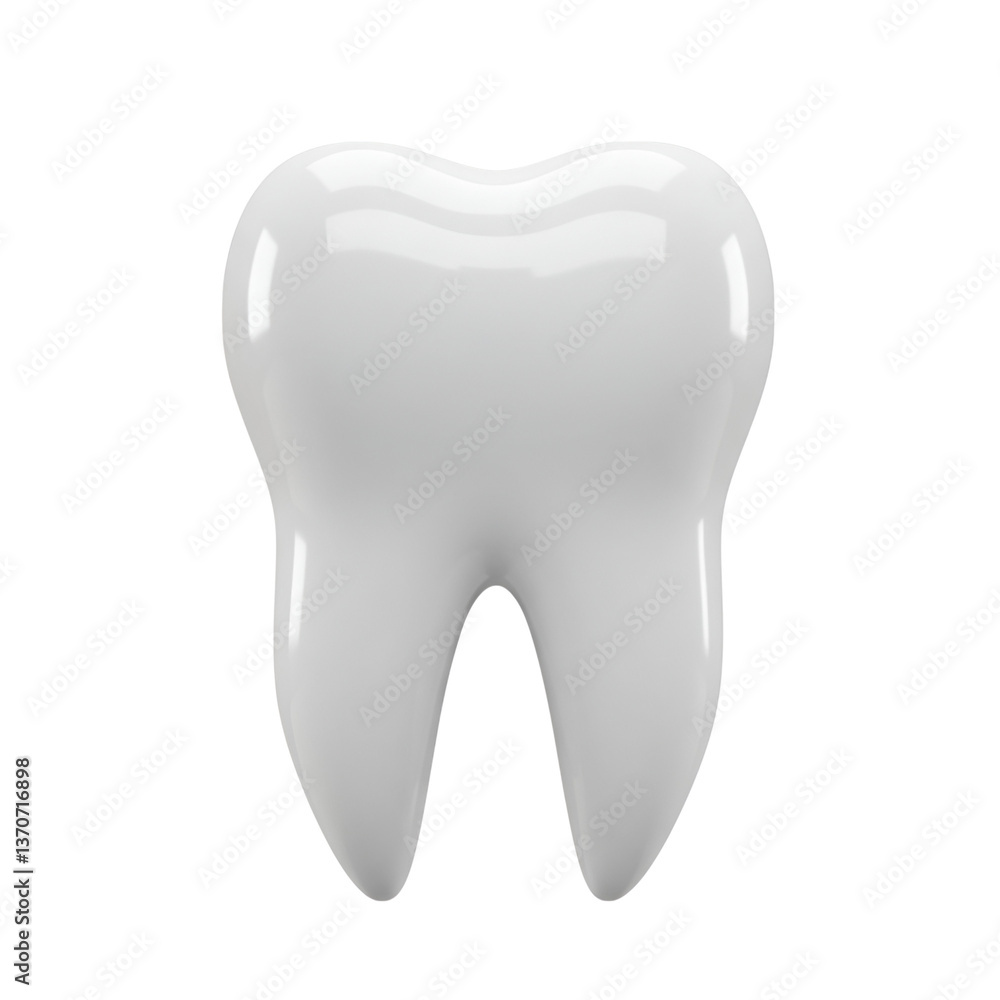 3D Render of a Single, Healthy White Tooth 3D Render of a Single, Healthy White Tooth