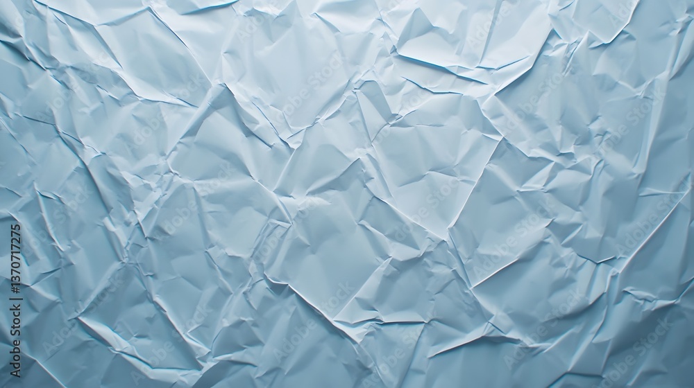 Obraz premium Abstract Crumpled Light Blue Paper Texture Background