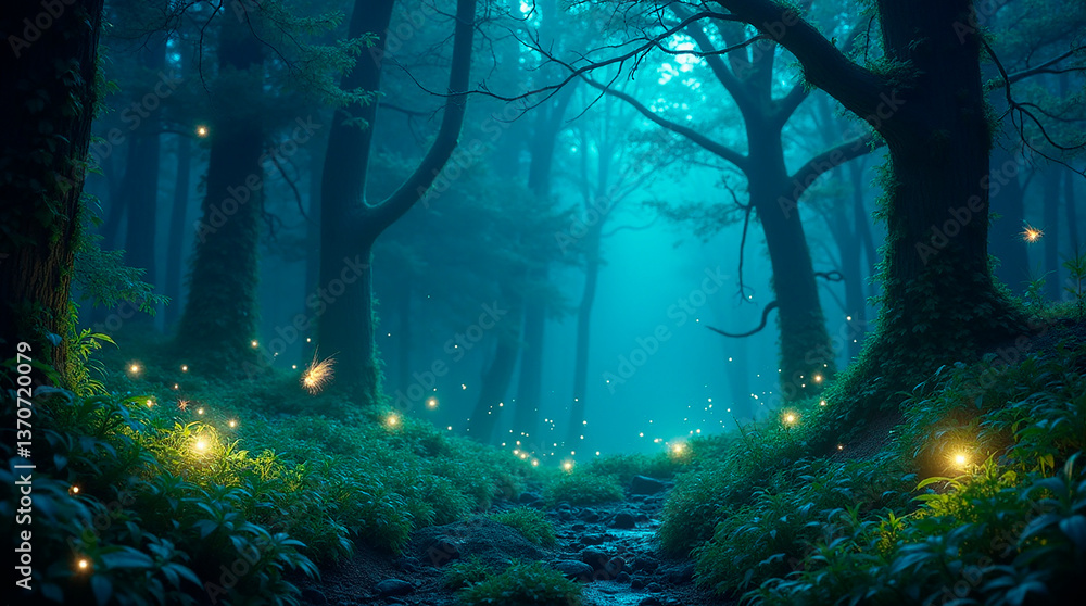 antasy bioluminescent forest antasy bioluminescent forest