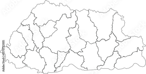 Outline Map of Bhutan