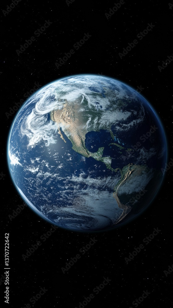 Fototapeta premium a realistic picture space from earth 