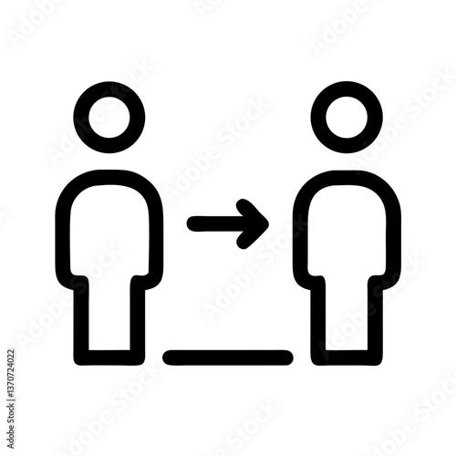 social distance pictogram on transparent background 

