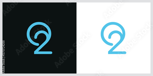 Creative Oxygen Icon or o2 Logo Vector